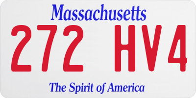 MA license plate 272HV4