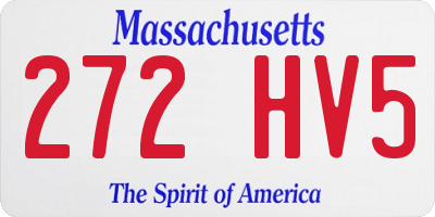 MA license plate 272HV5