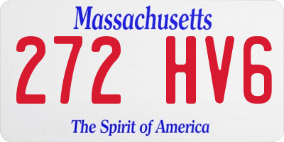 MA license plate 272HV6