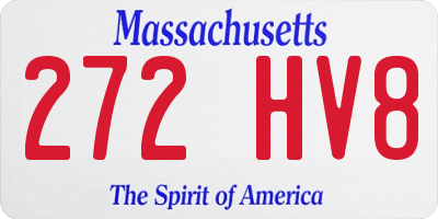 MA license plate 272HV8
