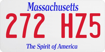 MA license plate 272HZ5