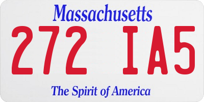 MA license plate 272IA5