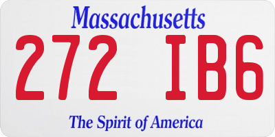 MA license plate 272IB6