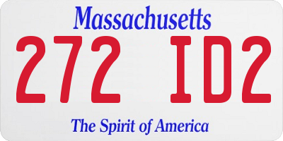 MA license plate 272ID2