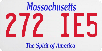 MA license plate 272IE5