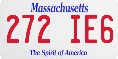 MA license plate 272IE6