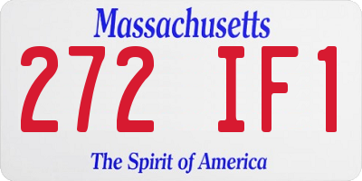 MA license plate 272IF1