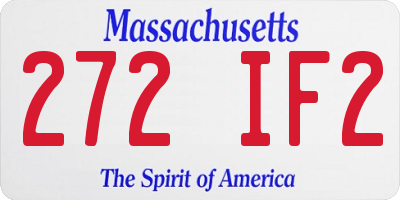MA license plate 272IF2