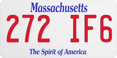 MA license plate 272IF6