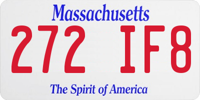 MA license plate 272IF8