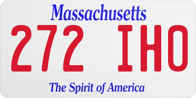 MA license plate 272IH0