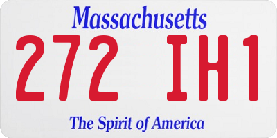 MA license plate 272IH1