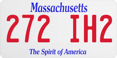 MA license plate 272IH2
