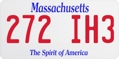 MA license plate 272IH3