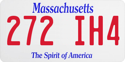 MA license plate 272IH4