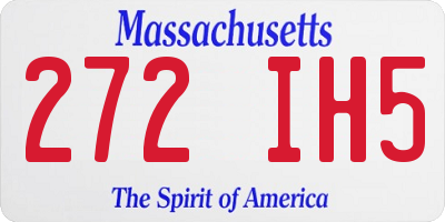 MA license plate 272IH5