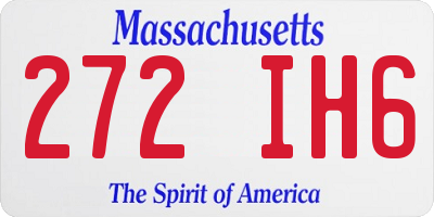 MA license plate 272IH6
