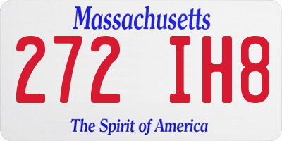 MA license plate 272IH8