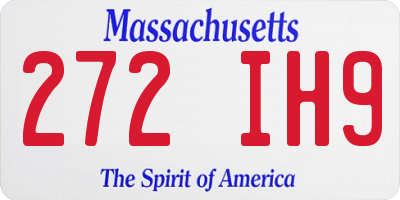 MA license plate 272IH9