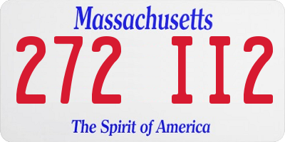 MA license plate 272II2