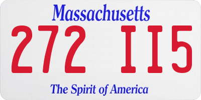 MA license plate 272II5