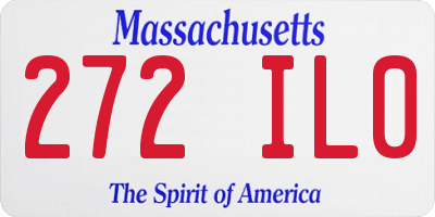 MA license plate 272IL0