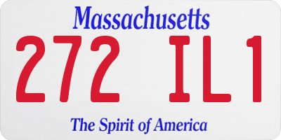MA license plate 272IL1