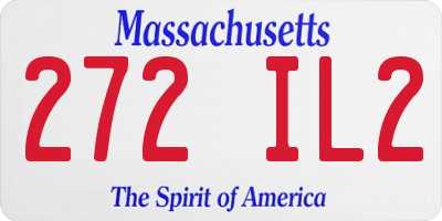 MA license plate 272IL2