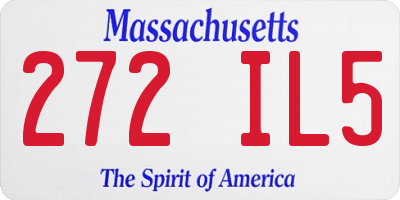 MA license plate 272IL5