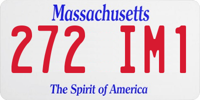 MA license plate 272IM1