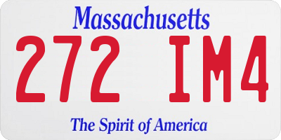 MA license plate 272IM4