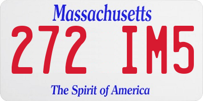 MA license plate 272IM5
