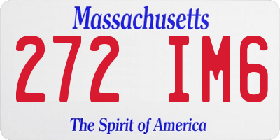 MA license plate 272IM6
