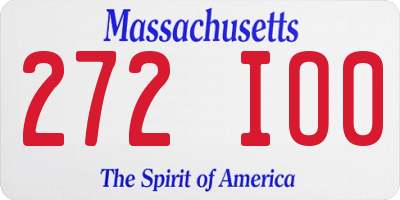 MA license plate 272IO0