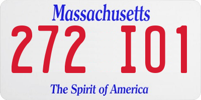 MA license plate 272IO1