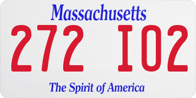 MA license plate 272IO2