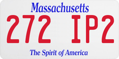 MA license plate 272IP2