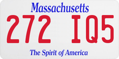 MA license plate 272IQ5