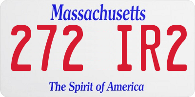 MA license plate 272IR2