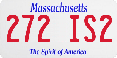 MA license plate 272IS2