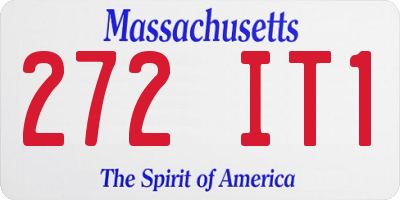 MA license plate 272IT1