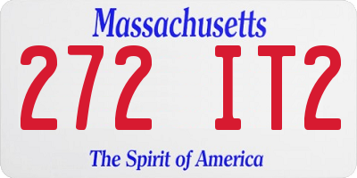 MA license plate 272IT2
