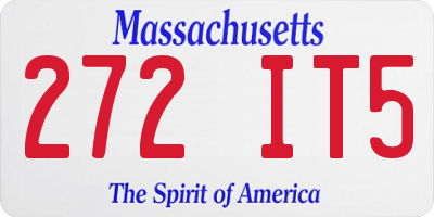 MA license plate 272IT5