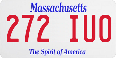 MA license plate 272IU0