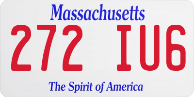 MA license plate 272IU6