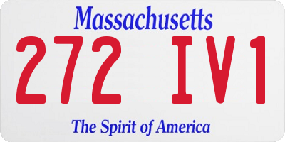 MA license plate 272IV1