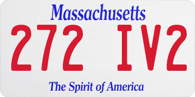 MA license plate 272IV2