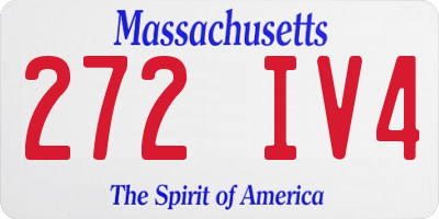 MA license plate 272IV4