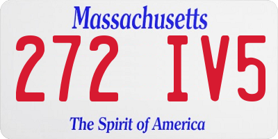 MA license plate 272IV5