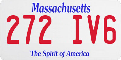 MA license plate 272IV6